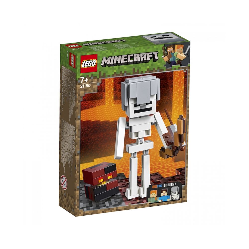 Lego - Bigfigurine Minecraft Squelette avec un cube de magma - 21150 - Briques Lego