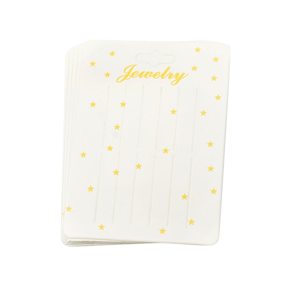 marque generique - 20 pièces rectangle papier pinces à cheveux épingles à cheveux bijoux cartes d'affichage beige - Perles