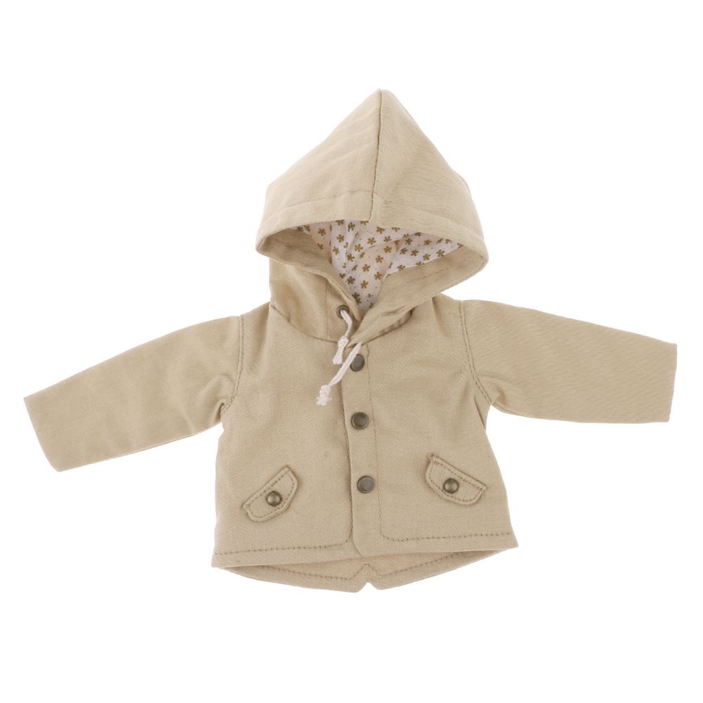 marque generique - Bouton de poupée mignonne conçu vêtements de manteau à capuchon pour 1/6 bjd sd vêtements kaki - Poupons