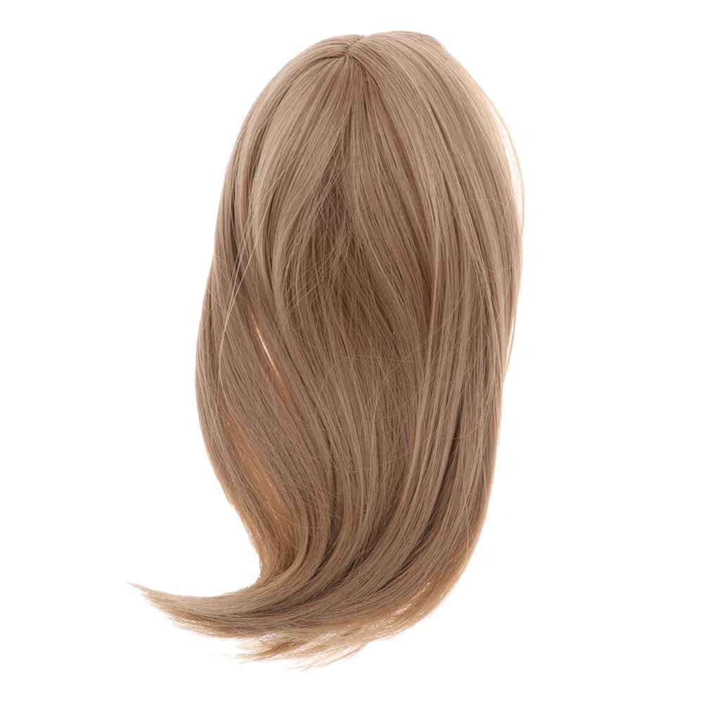 marque generique - 1/4 bjd poupée perruque cheveux raides avec une frange pour dollfie - Poupons