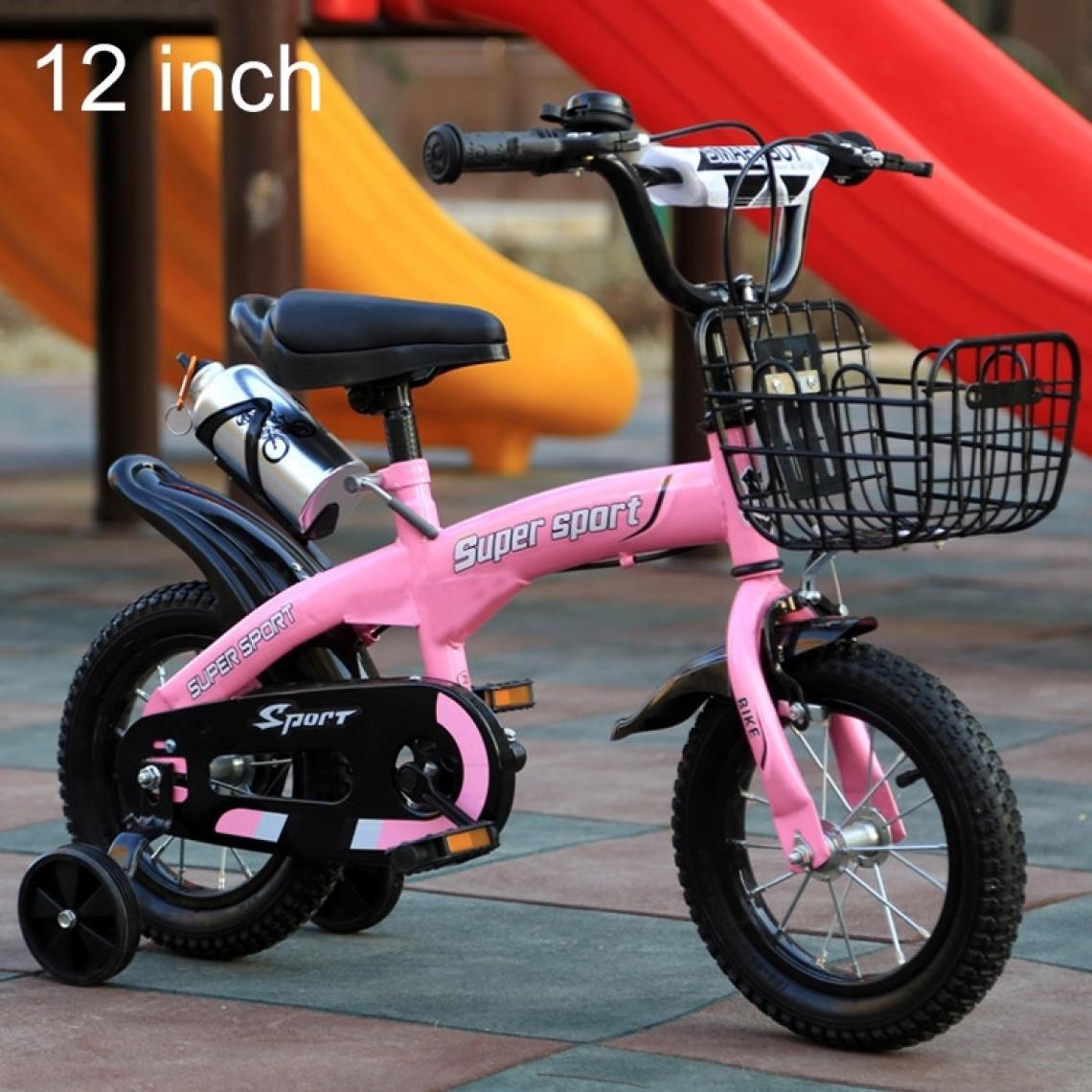 Wewoo - Jouet pour 5188 Vélo à pédale avec cadre en acier au carbone enfantsversion sport12 poucesavec panier avant et clochehauteur recommandée 90-105 cm - Jeux d'éveil