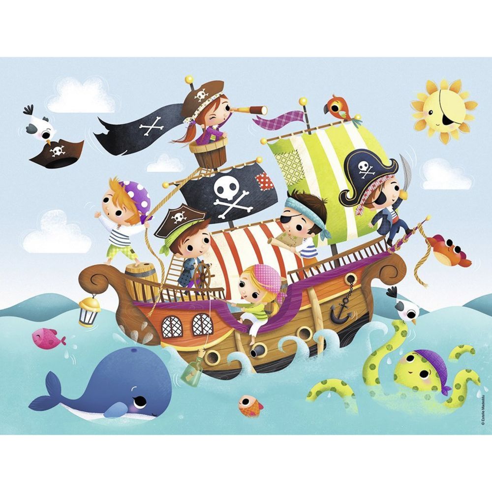 Nathan - Puzzle 30 pieces - Les petits pirates - Animaux