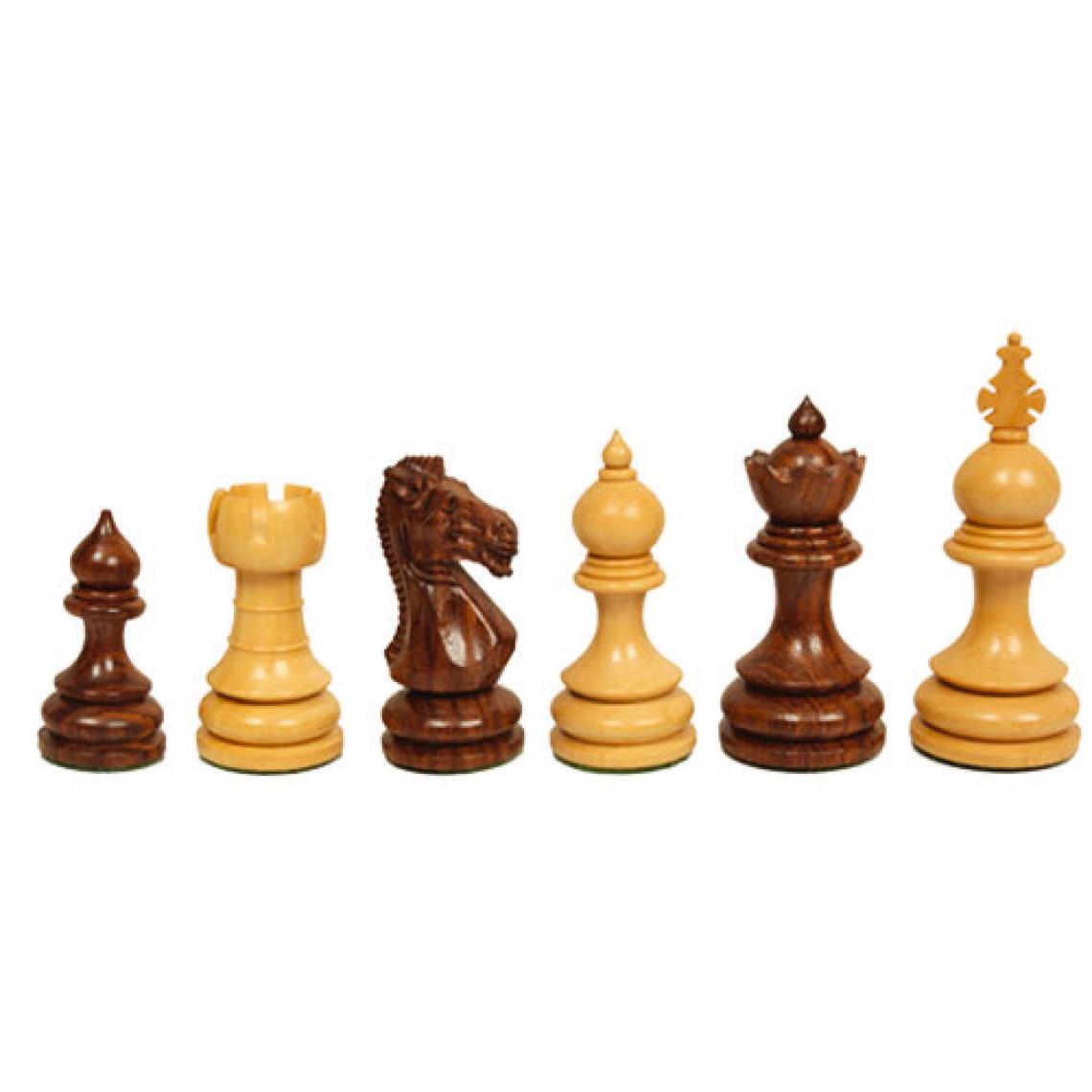 marque generique - Pièces d'échecs bois Taj Buis/ Acacia N°5 - Jeux de stratégie