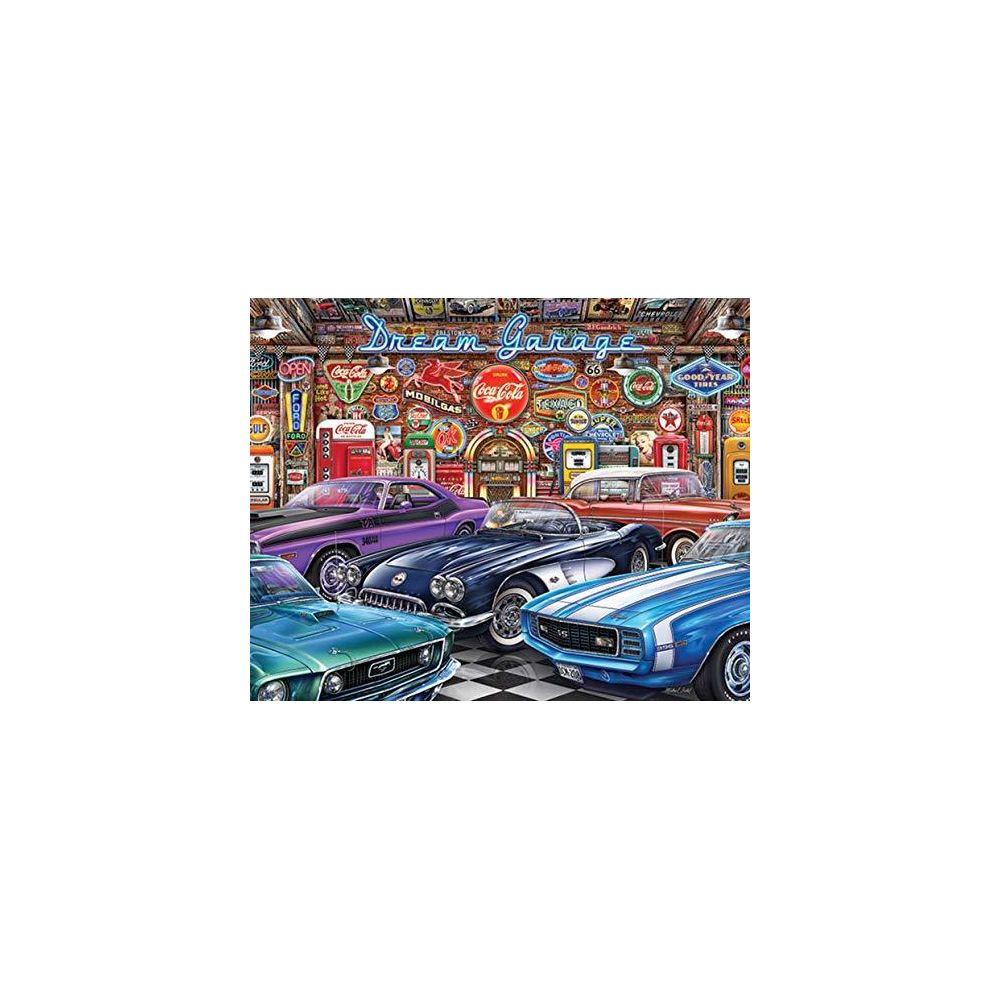 Springbok - Springbok Puzzles - Dream Garage - 1000 Piece Jigsaw Puzzle - Large 24 Inches by 30 Inches Puzzle - Made in USA - Unique Cut Interlocking Pieces - Accessoires Puzzles