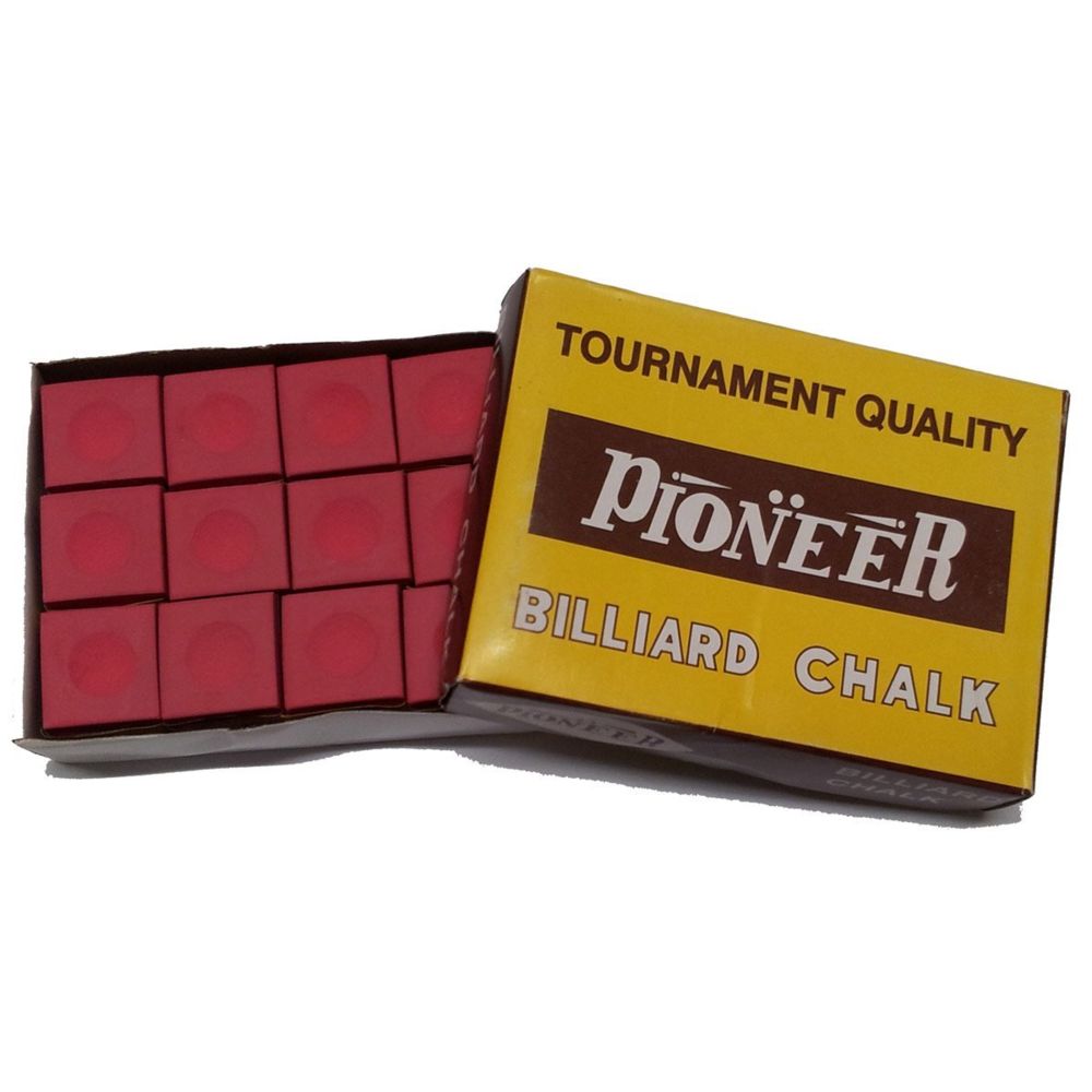 Pioneer - Craies Billard Standard - Boîte de 12 craies rouge - Pioneer - Accessoires billard