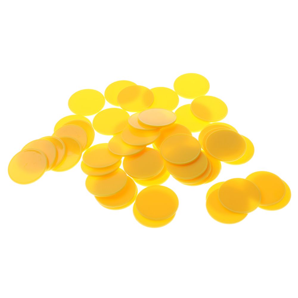 marque generique - 50pcs puces de compteurs en plastique pour l'enseignement de calcul de mathématiques jaune - Jeux éducatifs