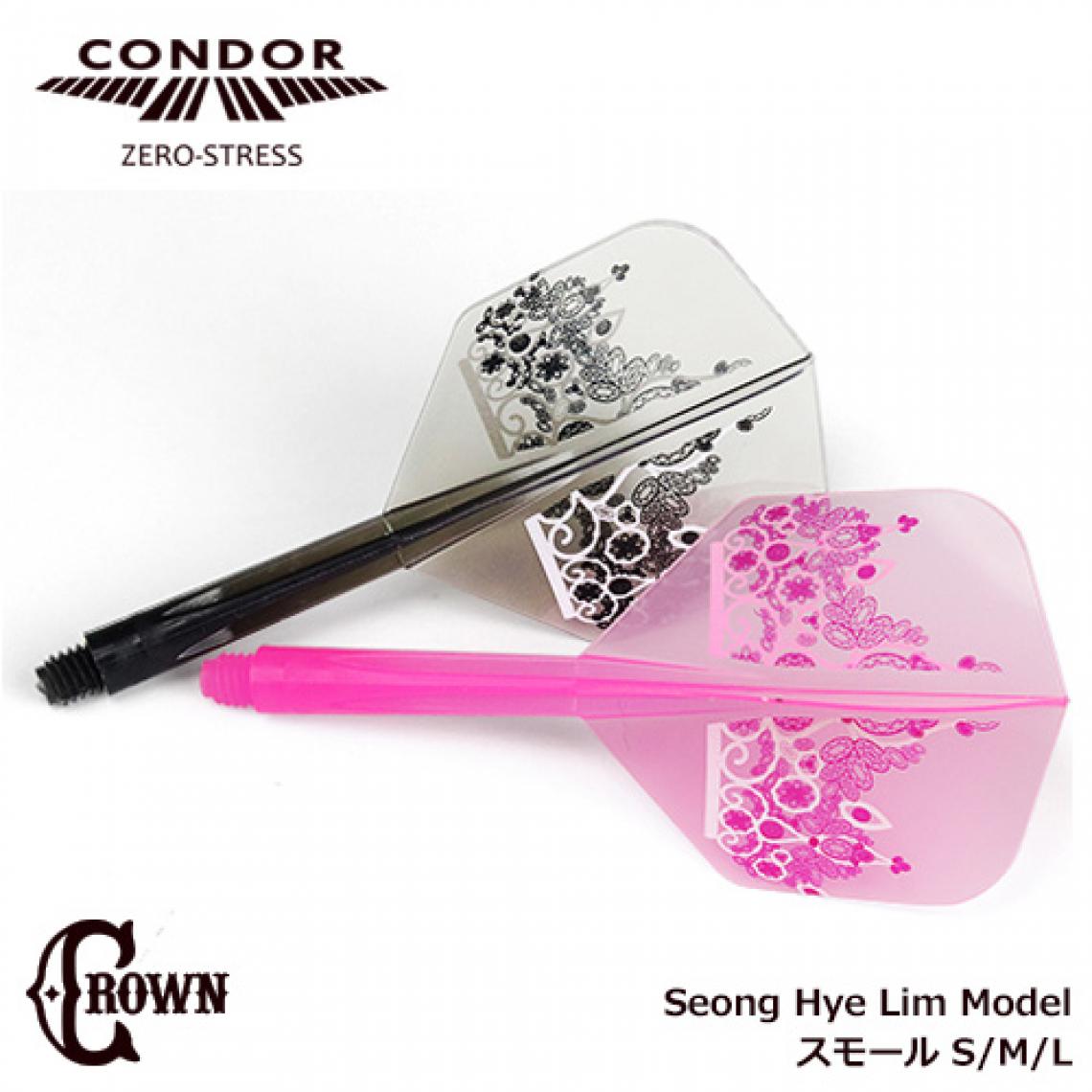Condor - Ailettes Condor Seong Crown L 33.5 mm Rose Clair Small - Accessoires fléchettes