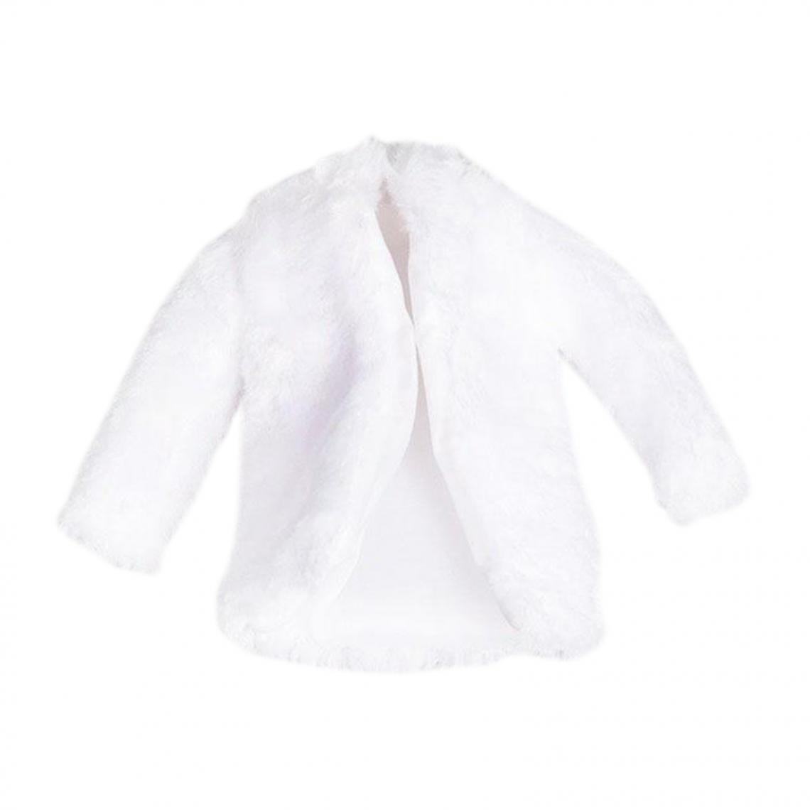 marque generique - 1: 6 Échelle Femme Manteau De Fourrure Vêtements Pour 12inch DID Action Figure Accessoire Blanc - Guerriers