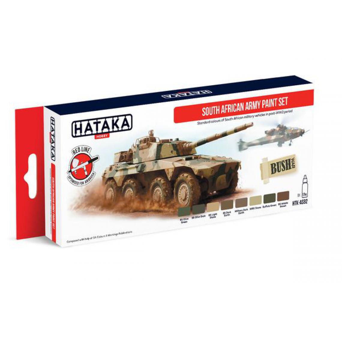 Hataka - Red Line Set (6 pcs) South African Army paint set - HATAKA - Accessoires et pièces