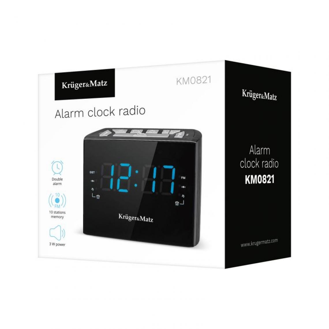 Inconnu - Kruger & Matz KM0812 Radio portable Horloge Numérique Noir - Radio, lecteur CD/MP3 enfant