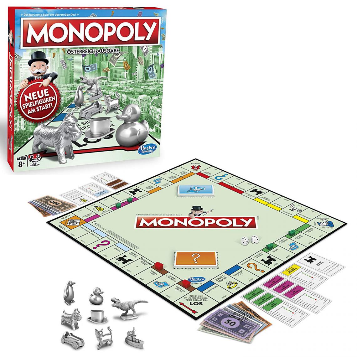 Disney Montres - Hasbro Monopoly c1009156 ? Monopoly Classic Autrichienne Version, Famille Jeu - Jeux d'adresse