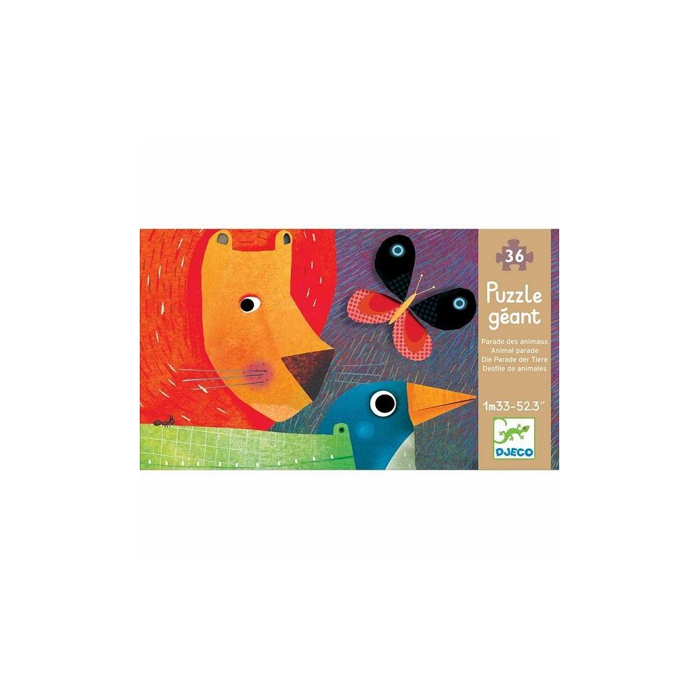 Djeco - Puzzle 36 pièces géant - La parade des animaux - Animaux