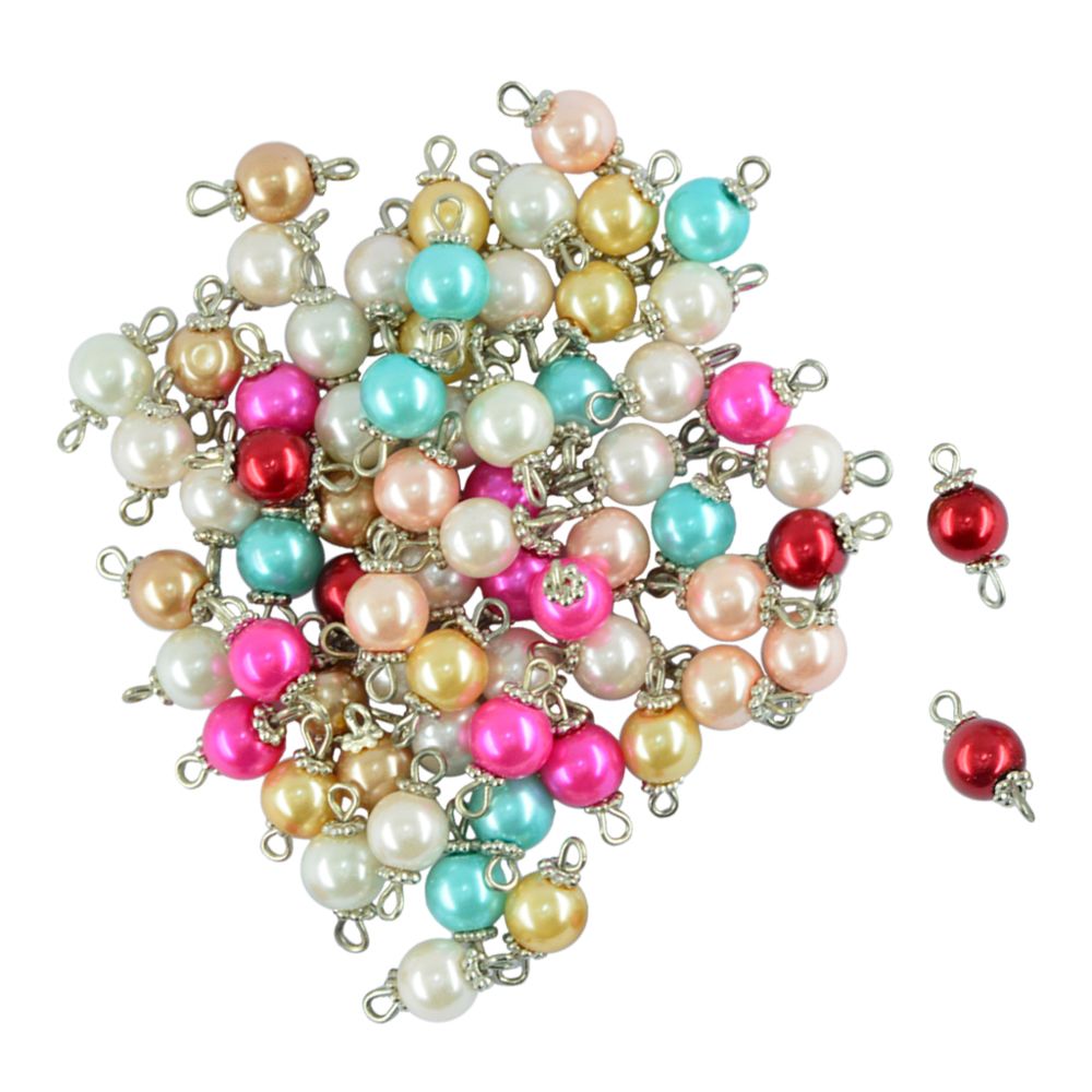 marque generique - 50 pièces coloré oeil broche en verre perle daisy cap charmes pendentif lâche perles 1 - Perles