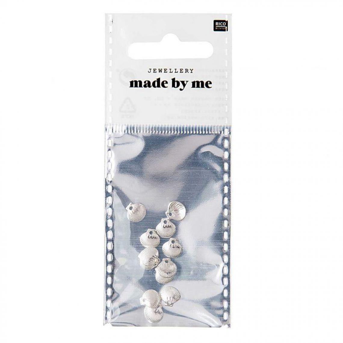 Rico - 12 Perles - Mini coquillages - Argent - Perles