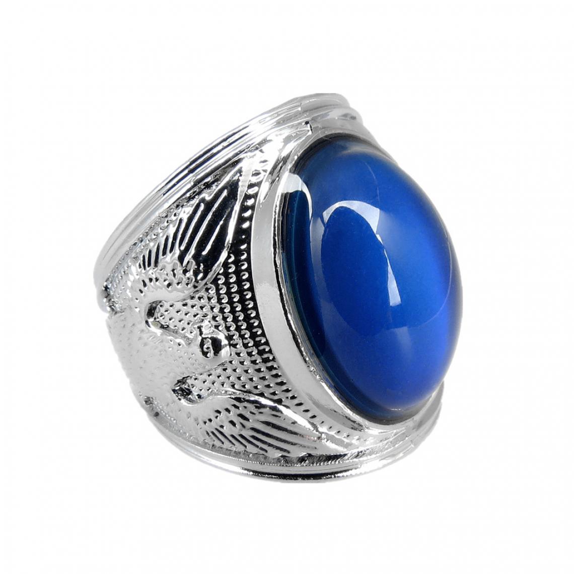 marque generique - Aigle pattern mood ring emotion feeling couleur changement anneau de pierres précieuses 20mm - Perles