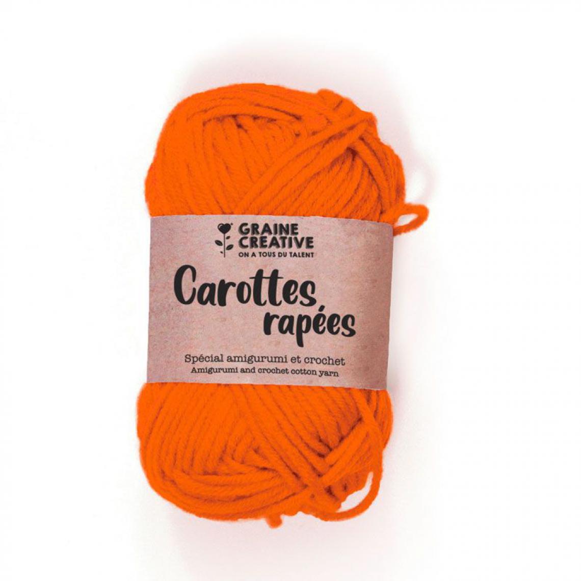 Graines Creatives - Fil de coton spécial crochet et amigurumi 55 m - orange - Dessin et peinture