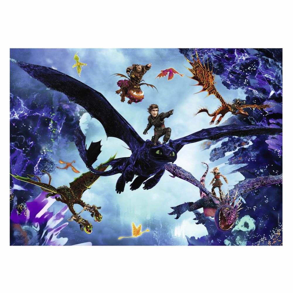 Nathan - Puzzle 60 pièces : Dragons 3 : L'équipe des Dragons - Animaux