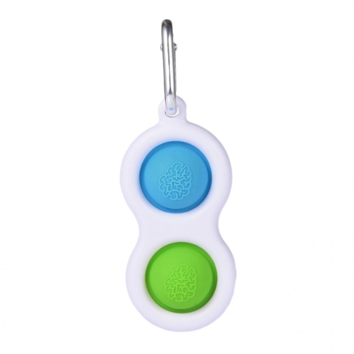 marque generique - Squeeze Bubble Key Chain Pressure Reliever Jouet Sensoriel Bleu Vert - Jeux éducatifs