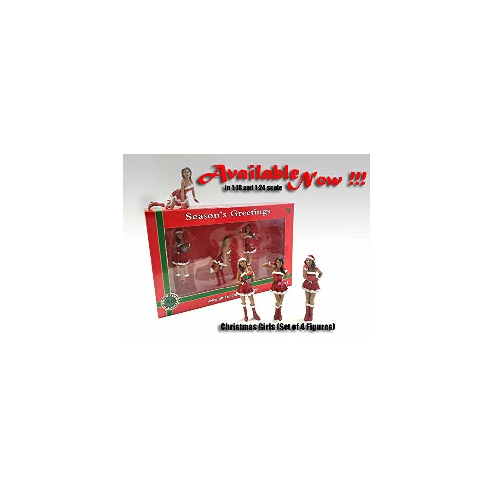 American Diorama - Christmas Girls 4 pieces Figure Set for 124 Scale Diecast Model Cars by American Diorama 23847 - Accessoires maquettes