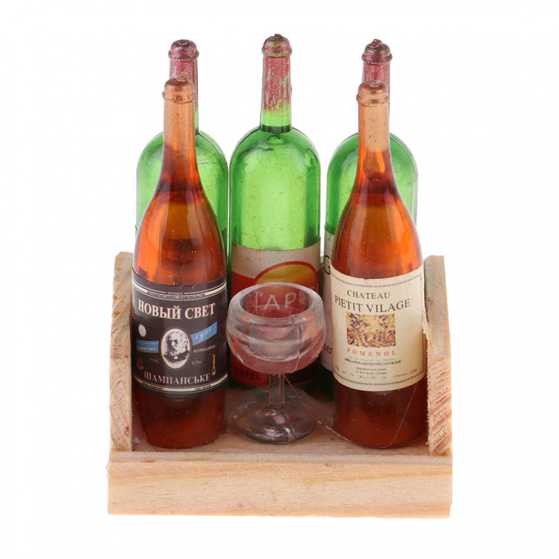 marque generique - Décoration de bar moderne Boire du vin Champagne Bouteilles à bière 1/12 Dollhouse Pub 3 - Maisons de poupées