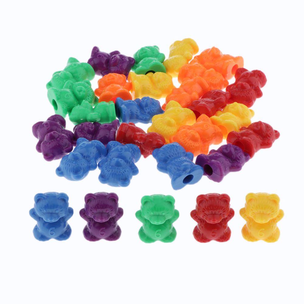 marque generique - Montessori Rainbow Counting Bears Matching Game Sorting Kids Toddlers Toys 3.3cm - Jeux éducatifs