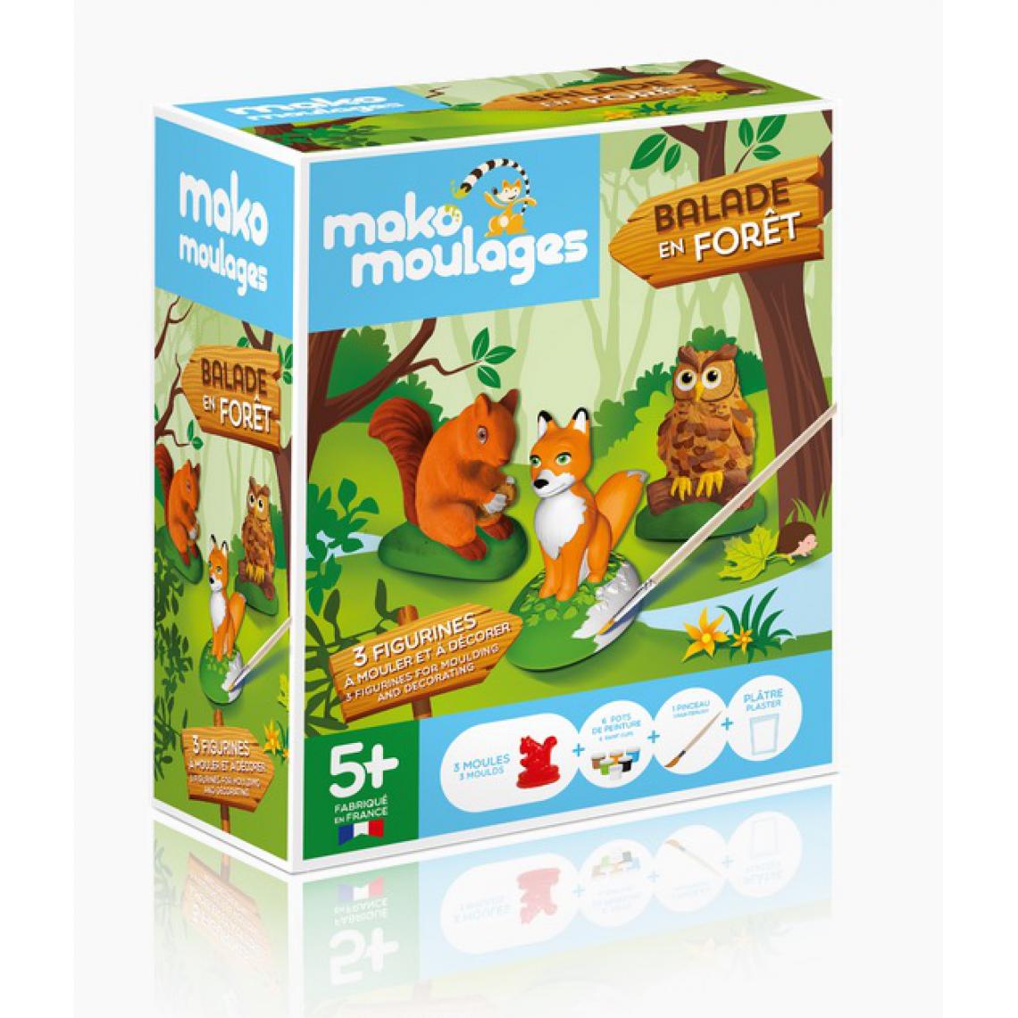 Mako Creations - Mako moulage Balade en foret 3 moules - Modelage