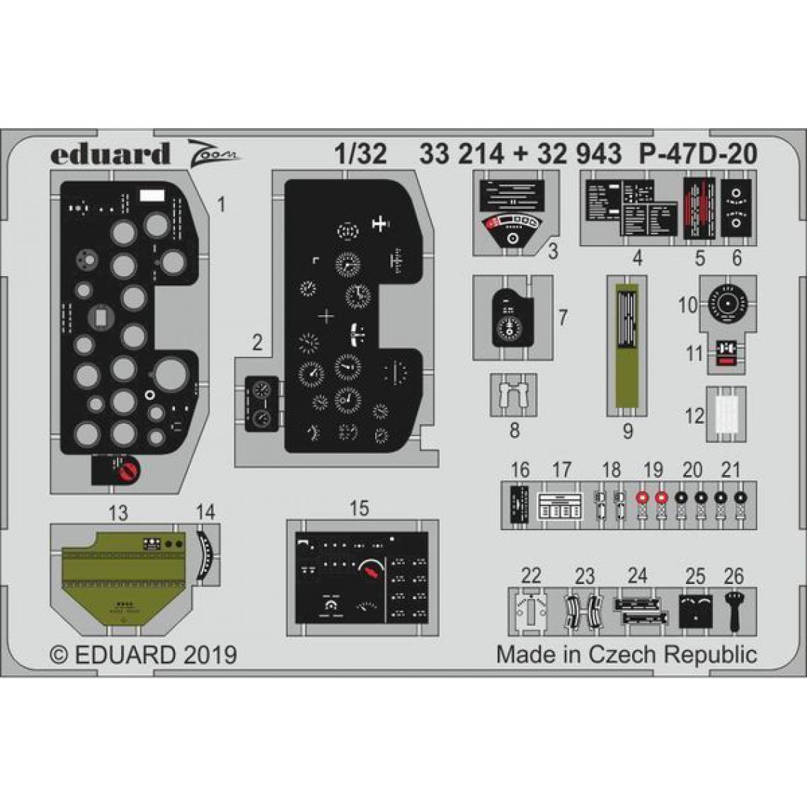 Eduard - P-47D-20 for Trumpeter - 1:32e - Eduard Accessories - Accessoires et pièces