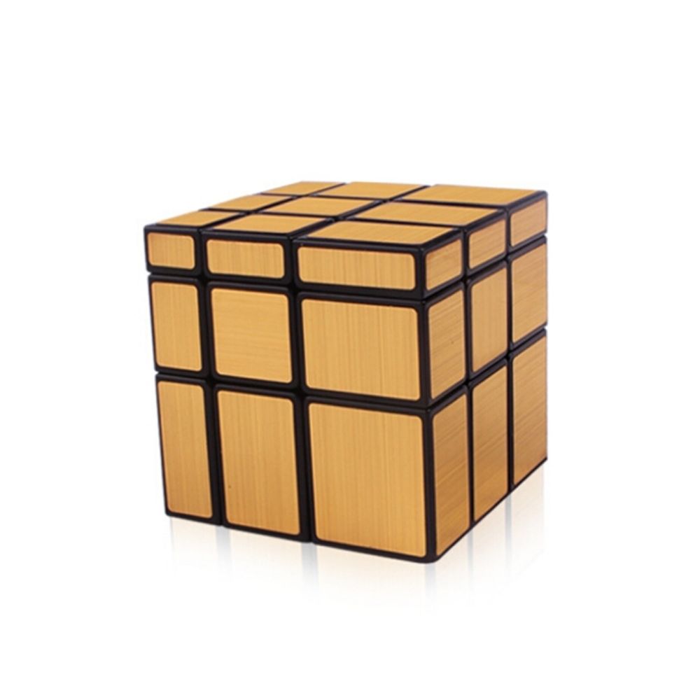 Wewoo - Cube magique or et noir Zhisheng Glace Licorne 3ème ordre Miroir Brossé Cerveau Vitesse Puzzle Magic + - Jeux d'encastrement