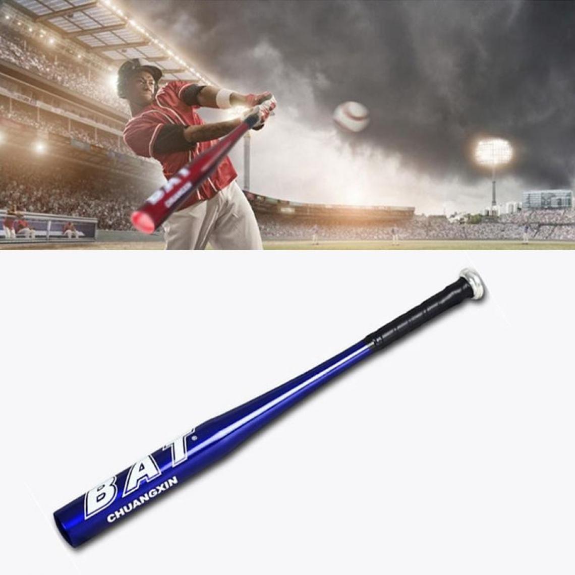 Wewoo - Batte de baseball en alliage d'aluminium de la morsure de balle molletaille 25 pouces 63-64cm bleu - Jeux de balles