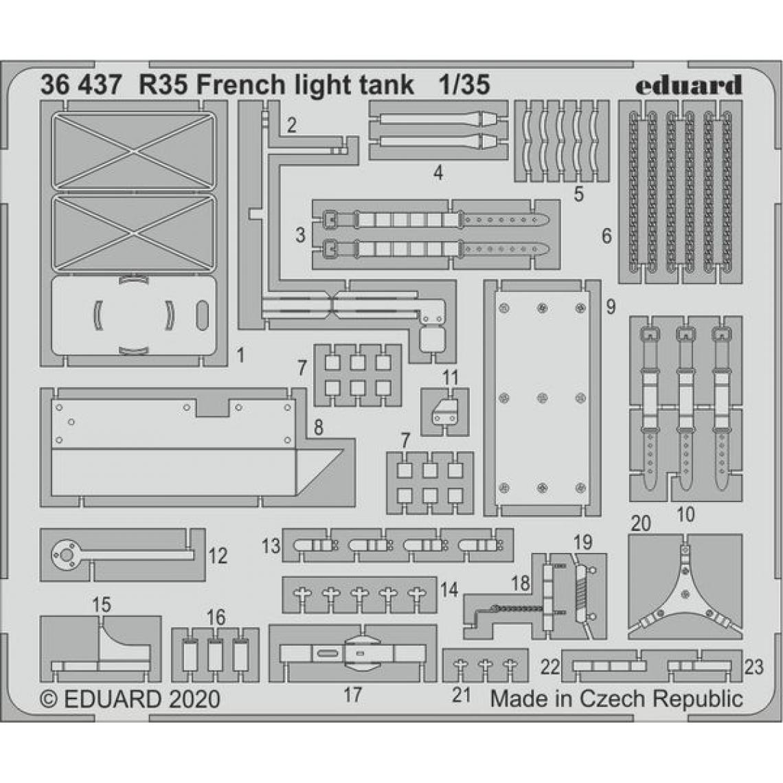 Eduard - R35 French light tank for Tamiya - 1:35e - Eduard Accessories - Accessoires et pièces