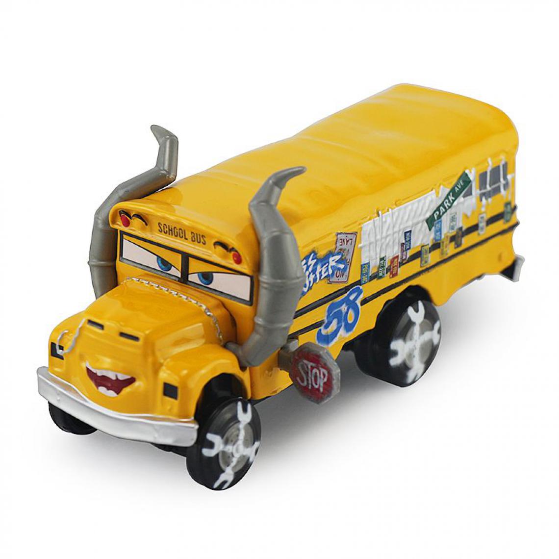 Generic - Camion Pixar Mack  avec 1 petit véhicule, 1:55 moulé ,emballage de film à bulles, 21*6.5*4.5cm - Jaune  - Voitures