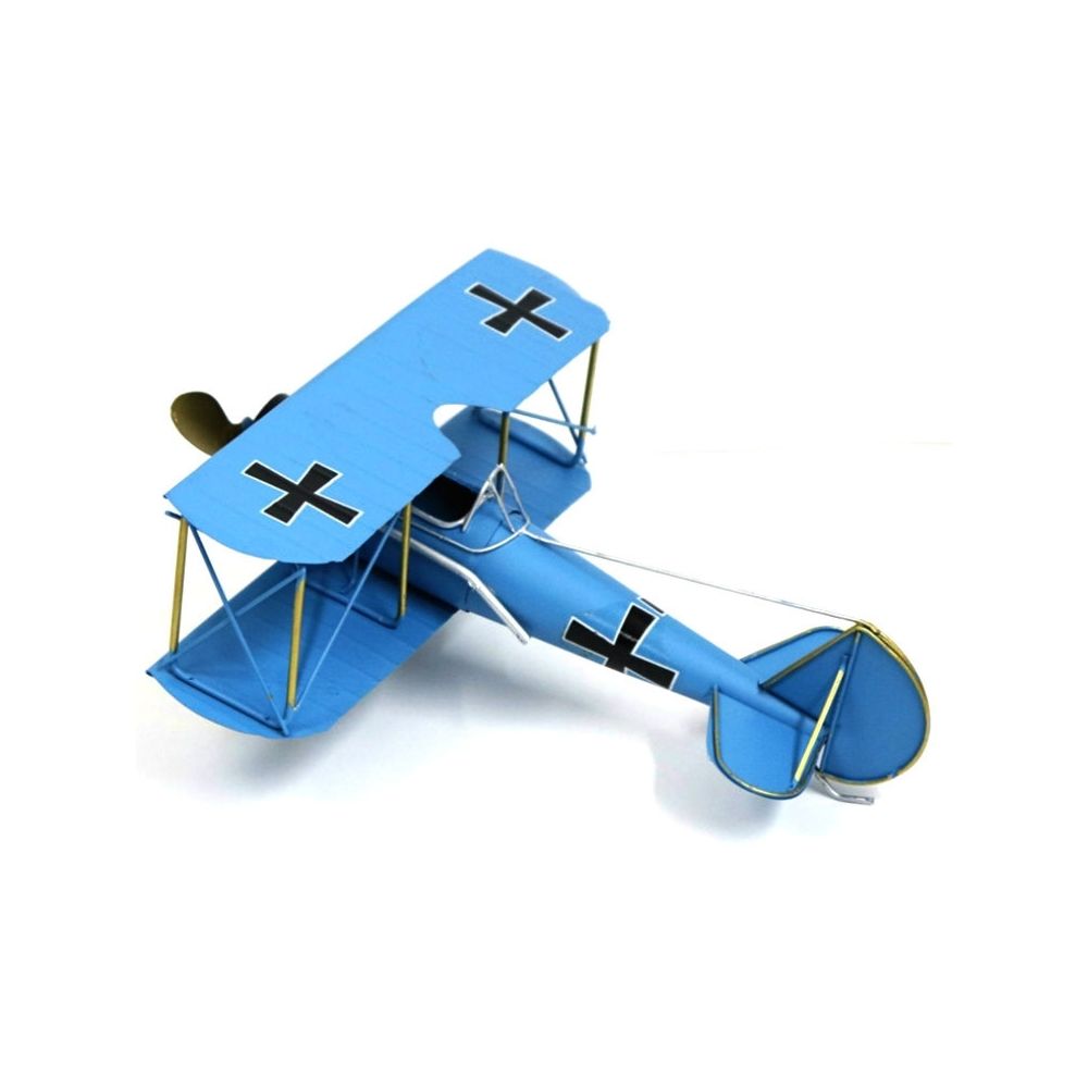 Wewoo - Décoration de la maison Ornements Artisanat en fer forgé modèle d'avion ancien rétro bleu - Accessoires et pièces