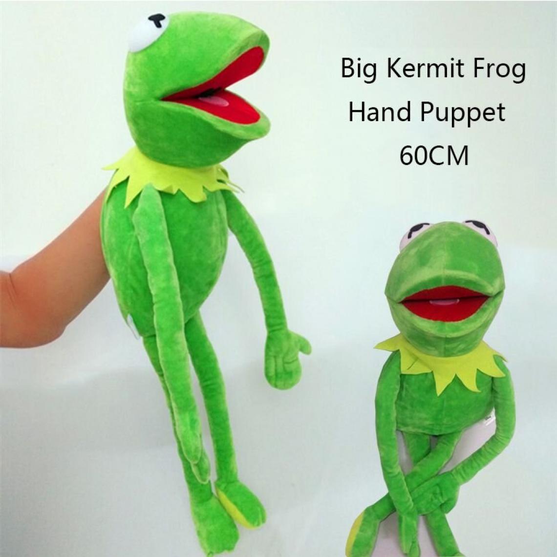 Universal - Cadeau de peluche douce, marionnette artisanale, grenouille Kimmit, 60 cm(Vert) - Doudous