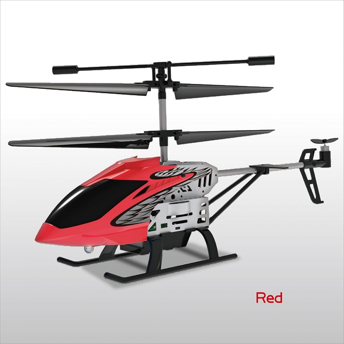 Universal - Hélicoptère métal mini RC parasite RC hélicoptère 3,5 canaux une clé vol hélicoptère extérieur drôle silence 2.4GHz longue portée drone jouets pour enfants | RC Helicopter (rouge) - Hélicoptères RC