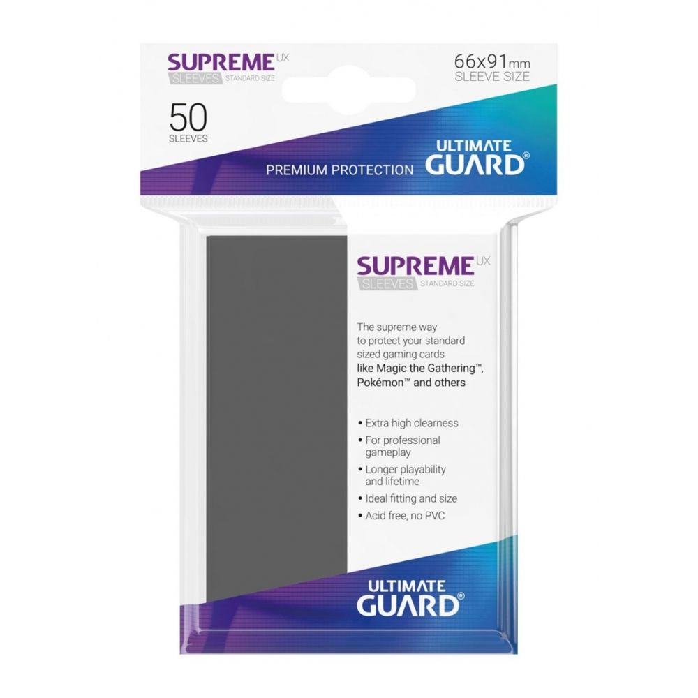 Ultimate Guard - Ultimate Guard - 50 pochettes Supreme UX Sleeves taille standard Gris Fonce - Jeux de cartes