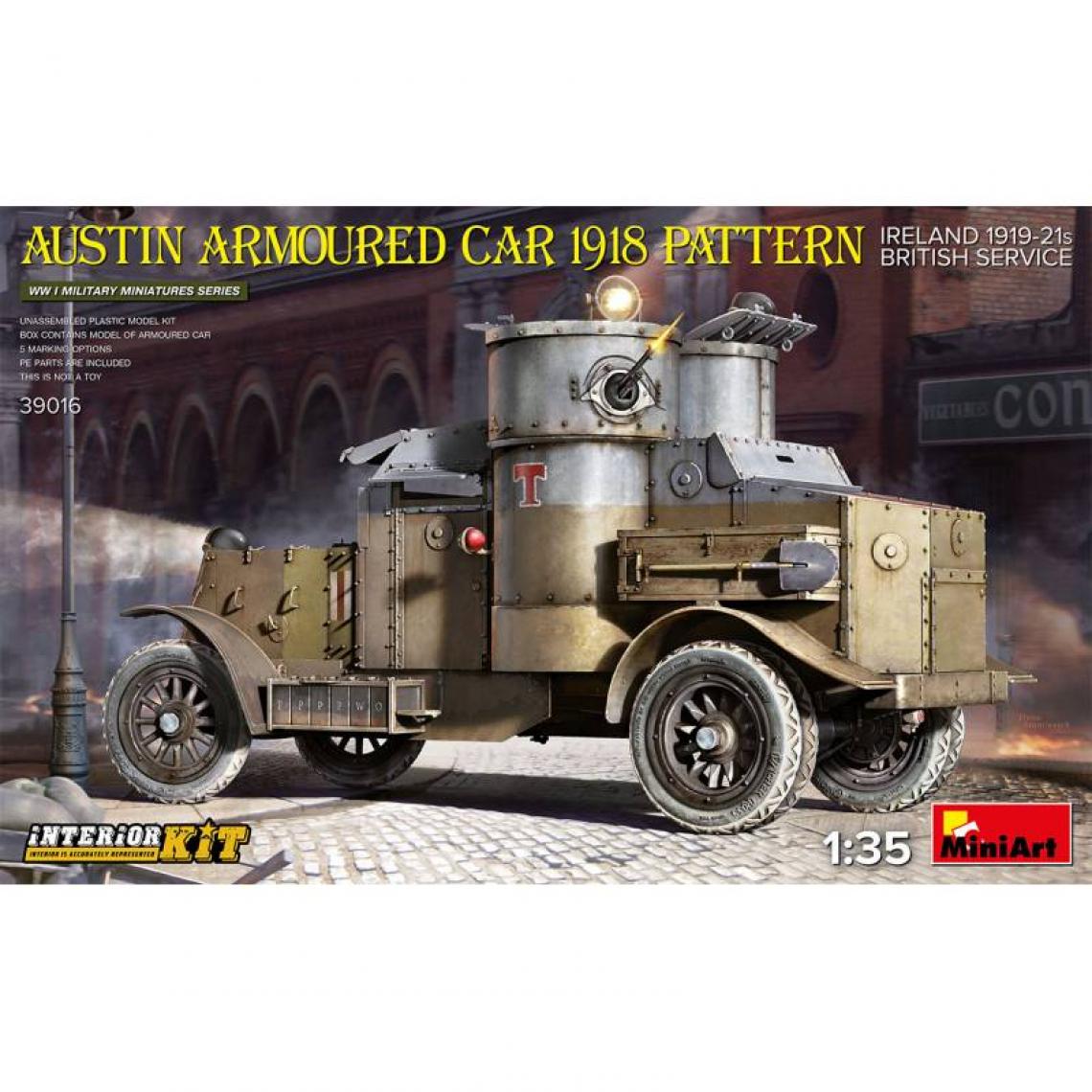 Mini Art - Maquette Véhicule Austin Armoured Car 1918 Pattern. Ireland 1919-21. British Service. Interior Kit - Chars