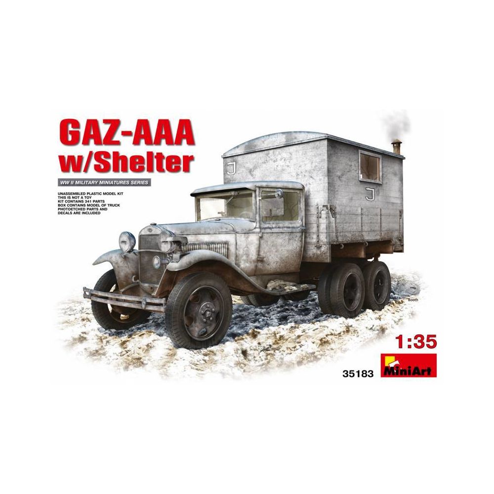 Mini Art - Maquette Voiture Maquette Camion Gaz-aaa W/shelter - Voitures