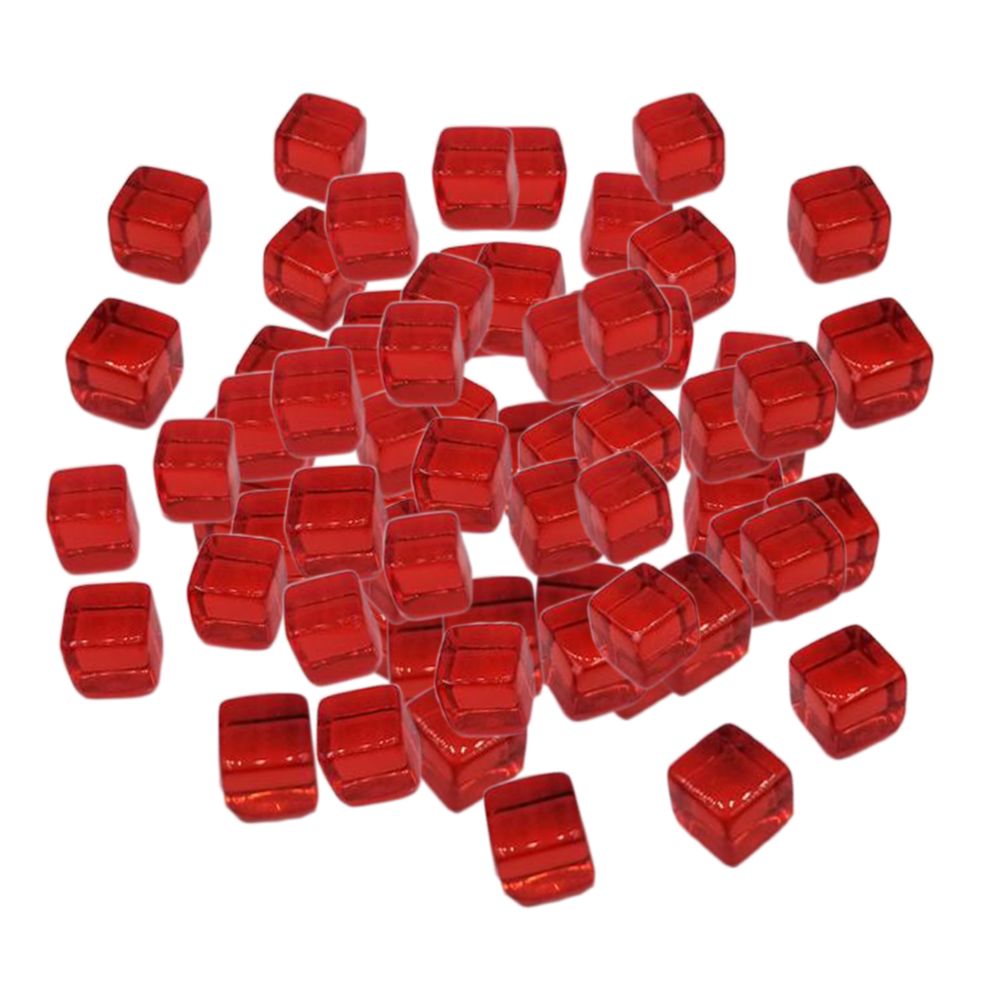marque generique - 100pcs 10mm coloré dés jeux de société cube pour parti KTV jouets rouge - Jeux de rôles