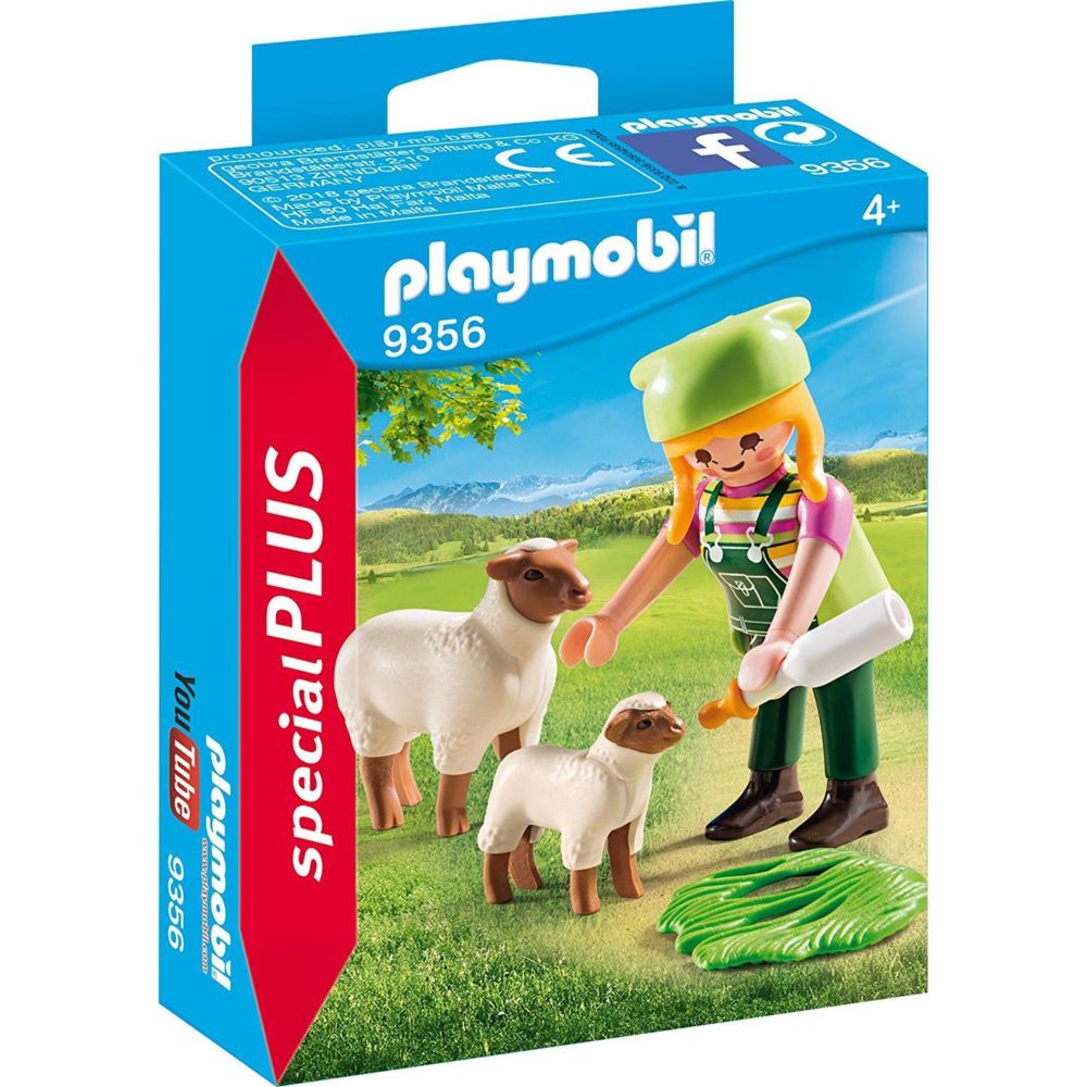 Playmobil - 9356 Playmobil Fermière avec moutons 1218 - Playmobil
