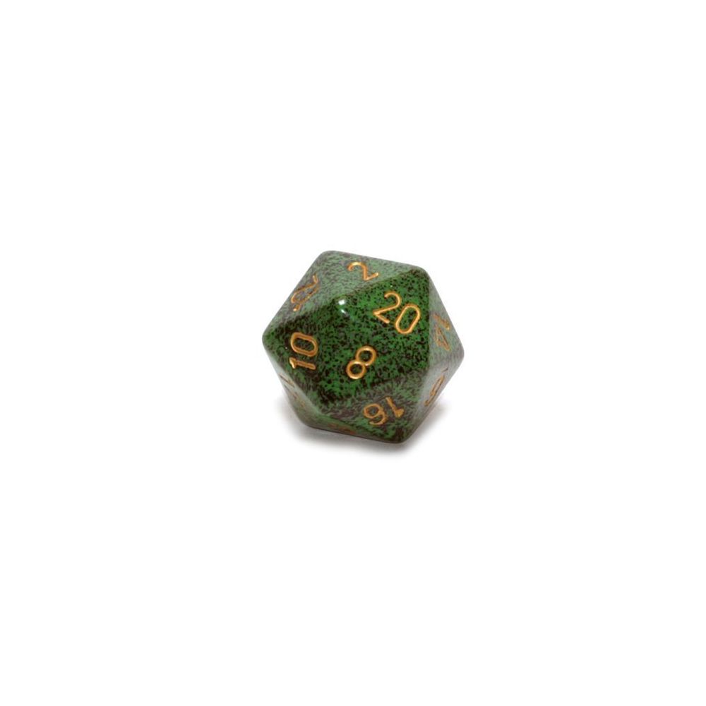 Chessex - Jumbo d20 Counter - Speckled 34mm Dice Golden Recon by Chessex - Jeux d'adresse