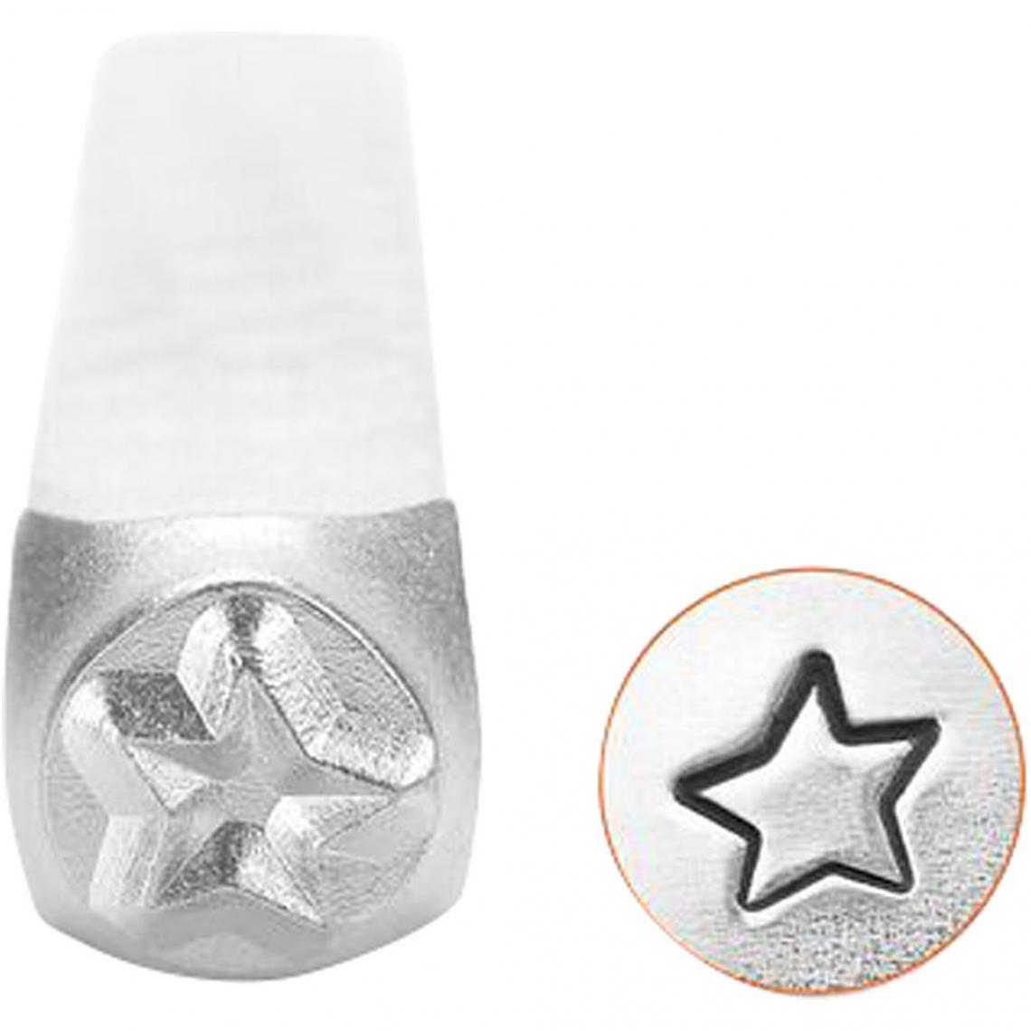 Creotime - Poinçon étoile pour gravure métal - 3 mm - Perles