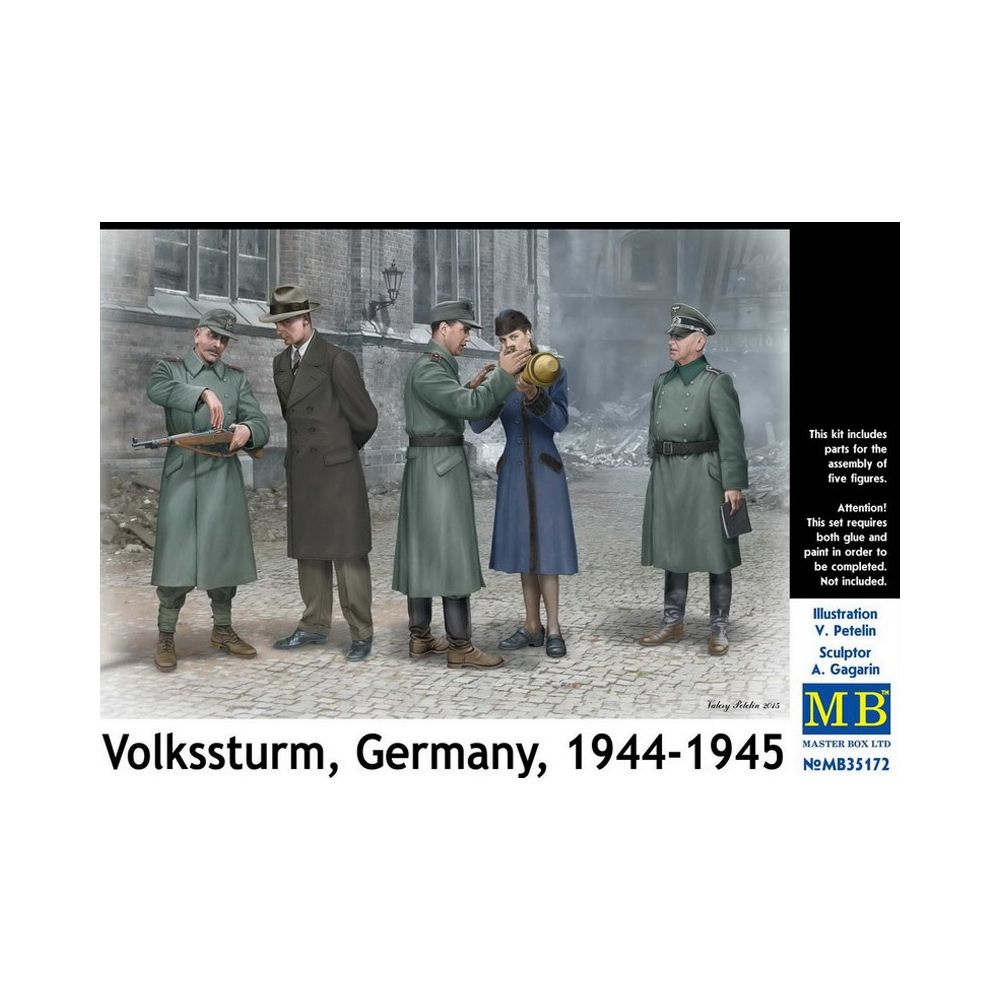 Master Box - Figurines pour maquette : Volkssturm Germany 1944-1945 - Guerriers