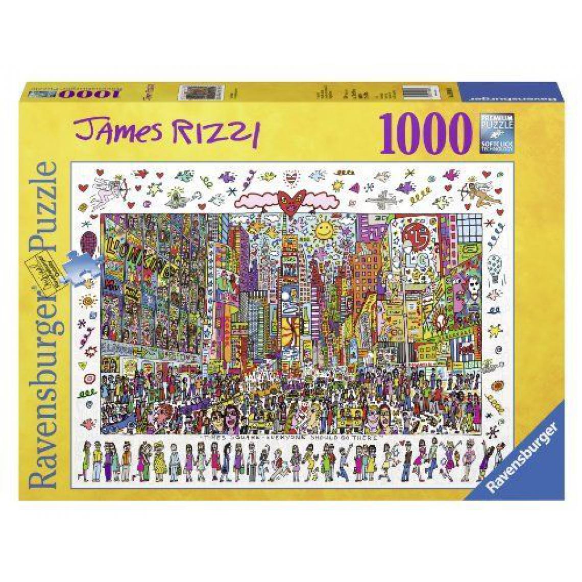 Inconnu - Ravensburger - 19069 - Puzzle Classique - Times Square - James Rizzi - 1000 Pièces - Animaux