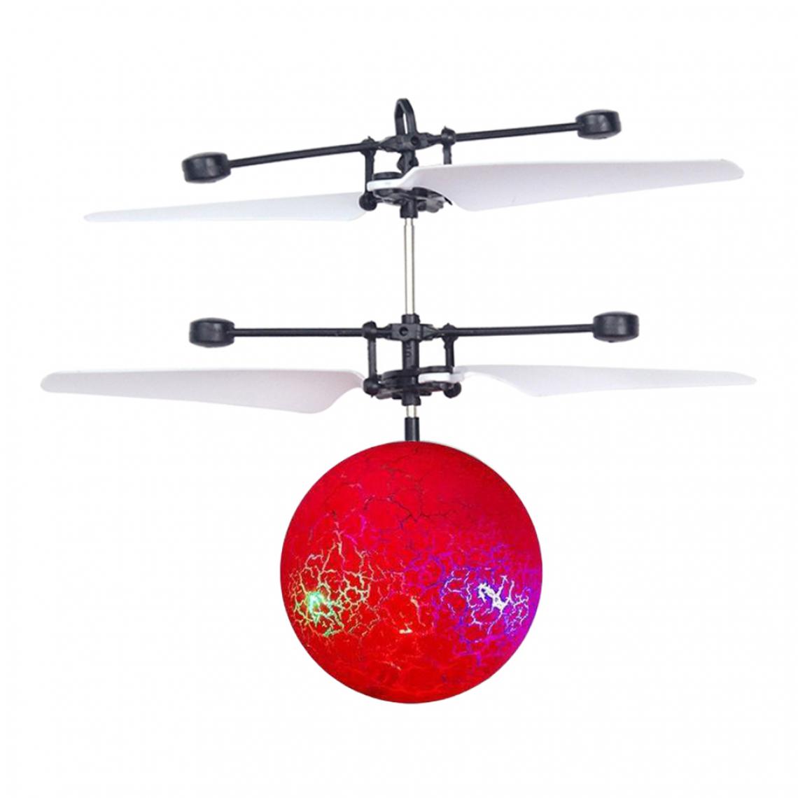 marque generique - Flying Ball Mini LED Induction Helicopter Ball Cadeau Parfait RC Filles Rouge - Accessoires et pièces