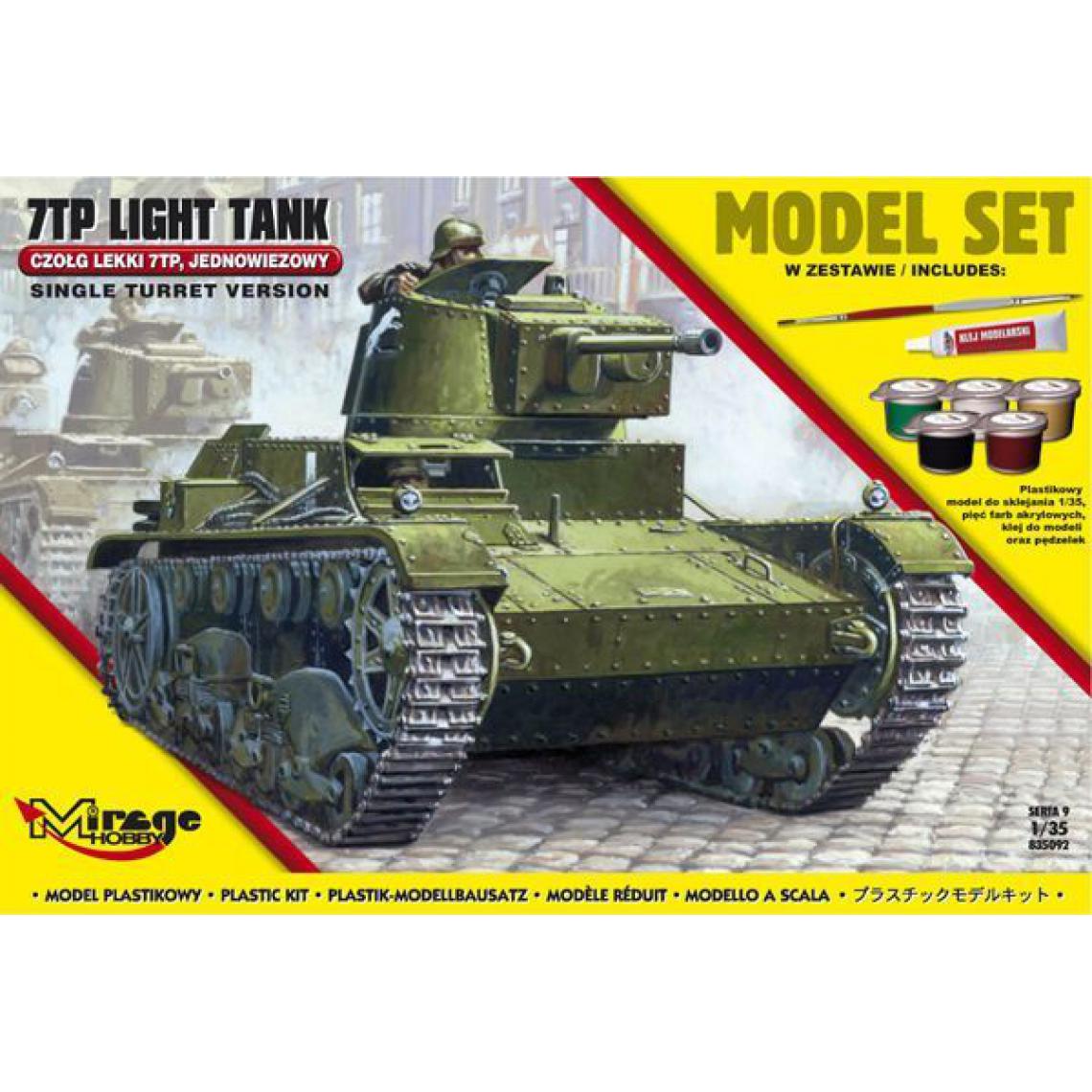Mirage Hobby - 7TP Light Tank "Single Turret"(Model Set - 1:35e - Mirage Hobby - Accessoires et pièces
