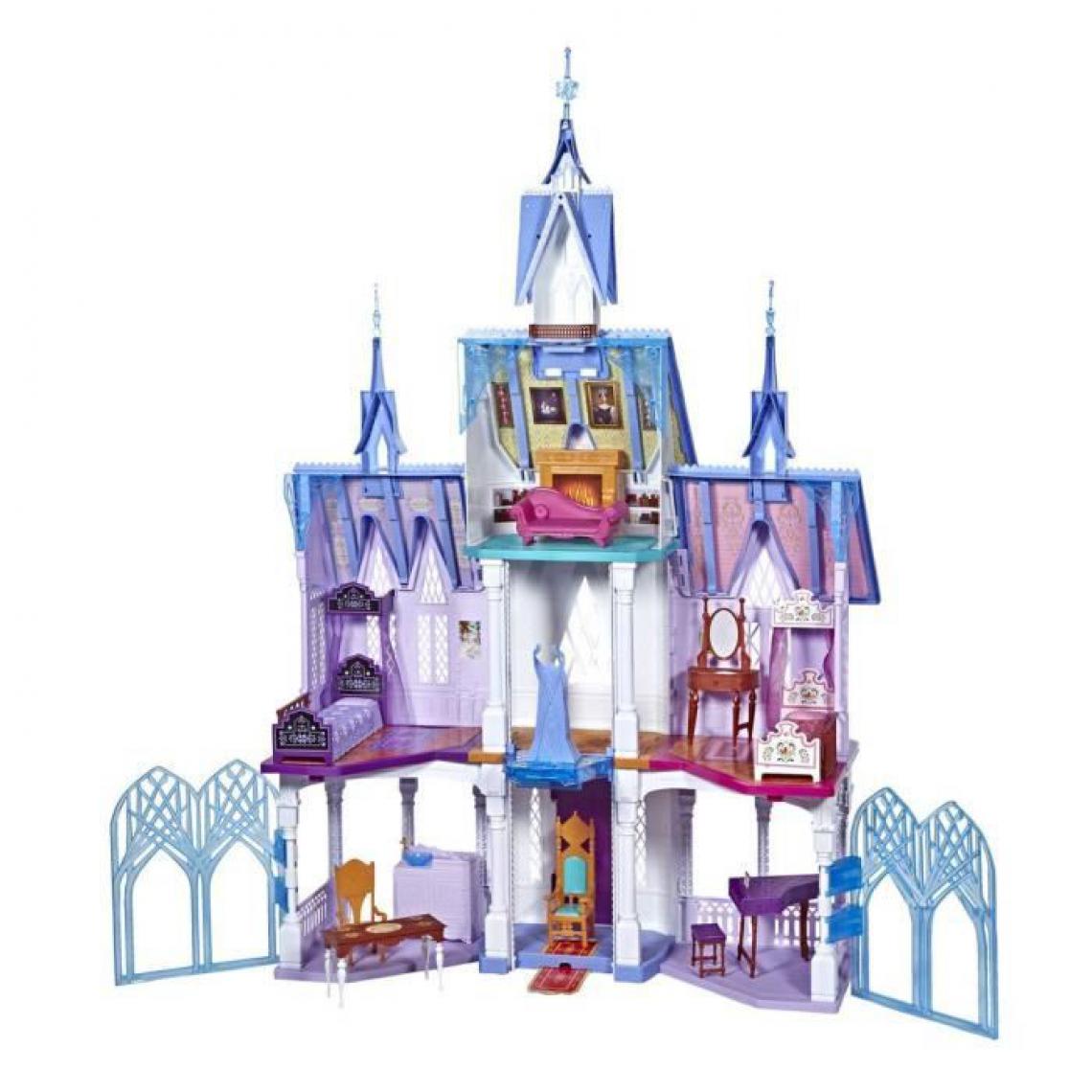 Icaverne - POUPEE Disney La Reine des Neiges 2 - L'Extraordinaire Château d'Arendelle des poupees Elsa et Anna - 1m50 de haut - 4 étages - Poupées