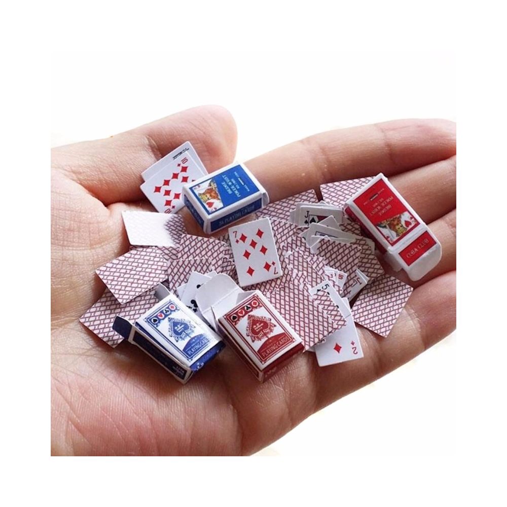 Wewoo - 112 DIY Cute Dollhouse Poker Cartes À Jouer Style Aléatoire Mini Poupée Accessoires - Jeux d'adresse