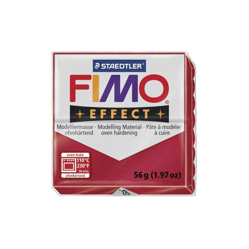 Fimo - Pâte Fimo 57 g Effect Métallique Rouge rubis 8020.28 - Fimo - Modelage