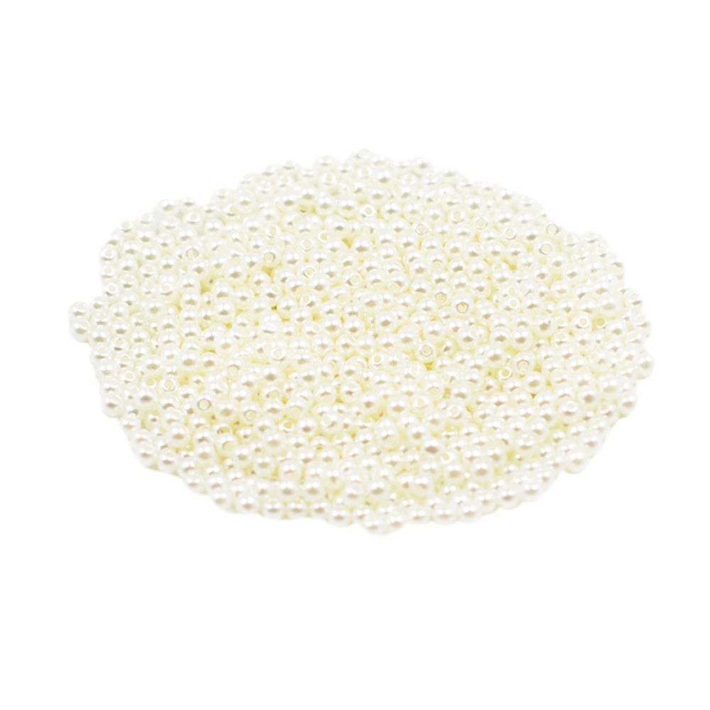 marque generique - rond entretoise en plastique entretoise perles en vrac pour bricolage artisanat beige 1000 pièces 3mm - Perles