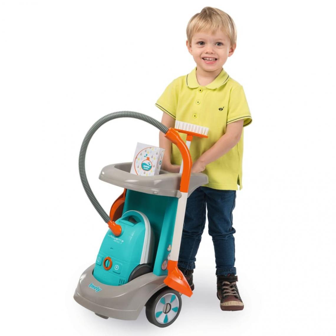 Smoby - Smoby Chariot de nettoyage avec aspirateur Rowenta jouet - Cuisine et ménage